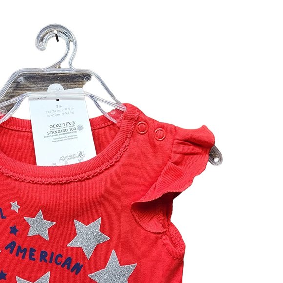 4th of July 3 Month Girl - All American Cutie - Onesis - NWT - Red White Blue - Picture 5 of 7